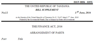 Finance Bill, 2016