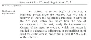Section 34, VAT Regulations 2015